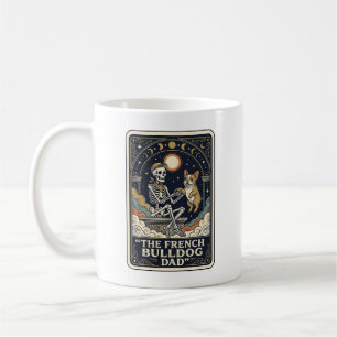 French Bulldog Dad Vintage Skeleton Tarot Shirt_1 Coffee Mug