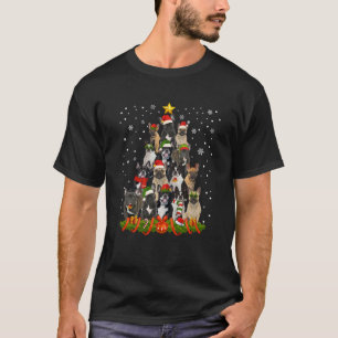French Bulldog Dog Christmas Tree Santa Hat Xmas P T-Shirt