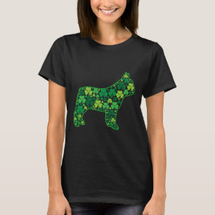 French Bulldog Dog Funny Puppy Shamrocks St Patric T-Shirt