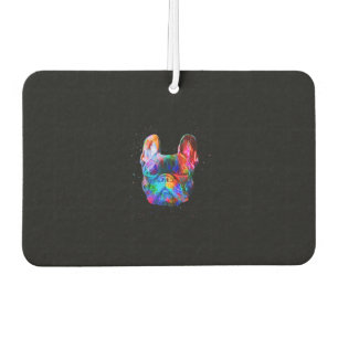 French Bulldog Dog Geometric Colour Splash Pop Art Air Freshener