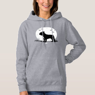 French Bulldog Dog � Halloween Moon Silhouette Ove Hoodie