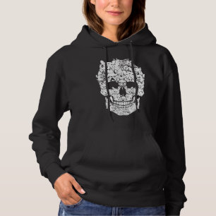French Bulldog Dog Halloween Skull Funny Horror Co Hoodie