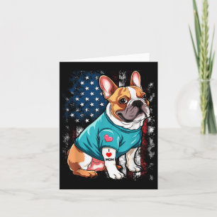 French Bulldog Dog I Love Mom Tattoo Lover Funny Card