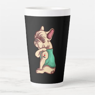 French Bulldog Dog I Love Mom Tattoo Lover Gift Latte Mug