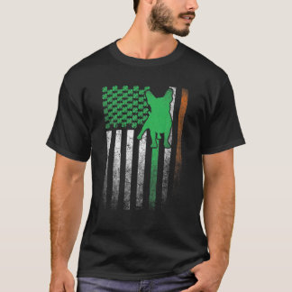 French Bulldog Dog Irish American Flag St. Patrick T-Shirt