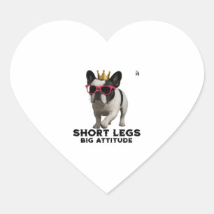French Bulldog Dog Lovers Heart Sticker