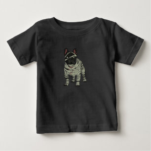 French Bulldog Dog Mummy Halloween Costume Dog Lov Baby T-Shirt