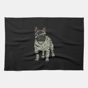 French Bulldog Dog Mummy Halloween Gift Kitchen Towel