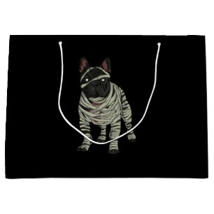 French Bulldog Dog Mummy Halloween Gift Large Gift Bag