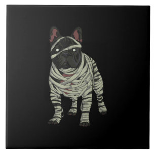 French Bulldog Dog Mummy Halloween Gift Tile