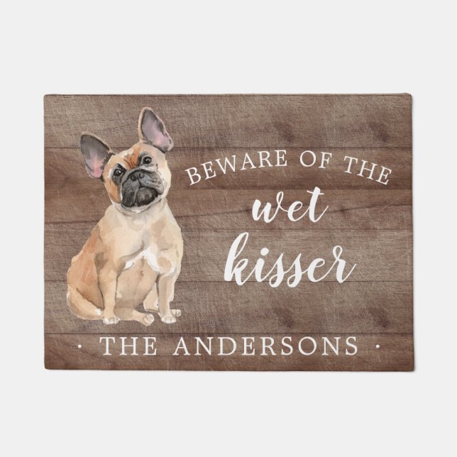French Bulldog Dog Personalized Door Mat (Front)
