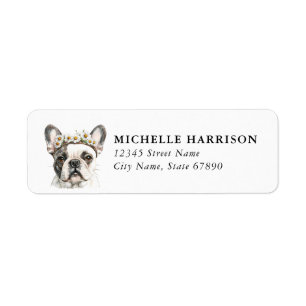 French Bulldog Dog Return Address Labels