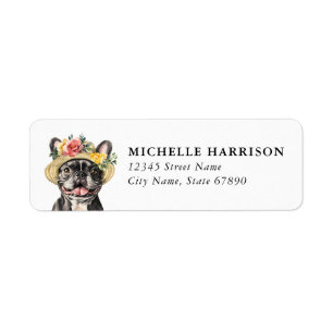 French Bulldog Dog Return Address Labels