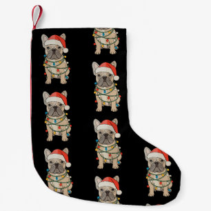 French Bulldog Dog Santa Hat Merry Christmas Xmas Small Christmas Stocking