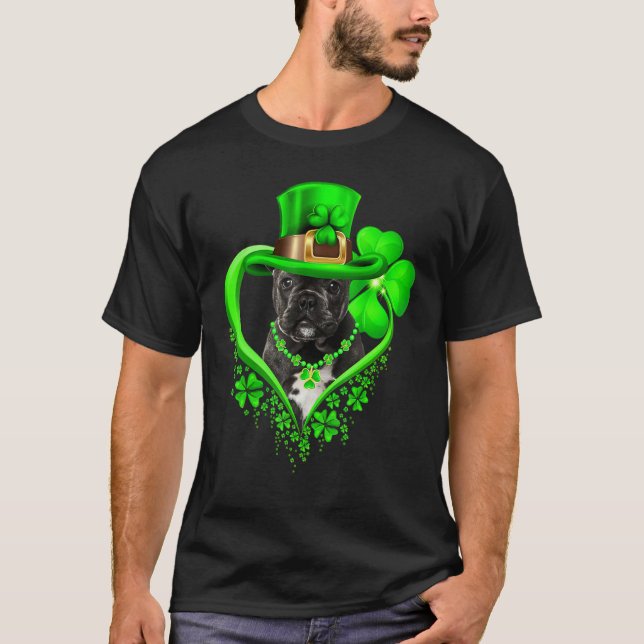 French Bulldog Dog St Patricks Day Lover Irish Sha T-Shirt (Front)