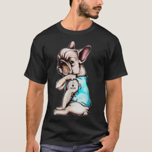 French Bulldog Dog Tattoo I Love Mom Mothers Day L T-Shirt