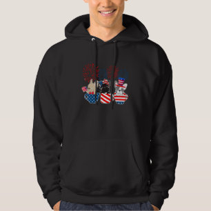 French Bulldog Dogs American Flag Happy 4th Of Jul Hoodie