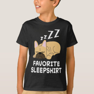 French Bulldog Dogs Nap Sleeping Sleep Pajama Nigh T-Shirt