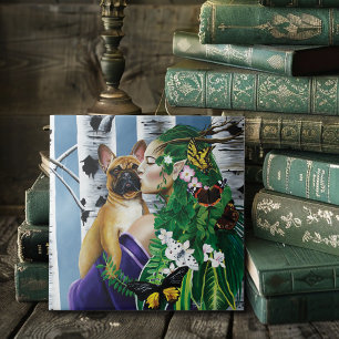 French Bulldog Dryad Fantasy Tile