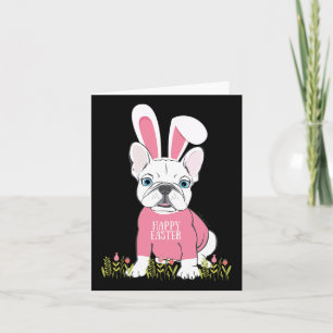 French Bulldog Easter Bunny Ears Graphic  Card