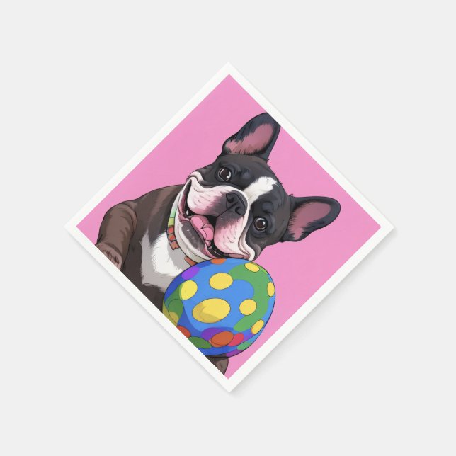 French Bulldog Easter Egg French Bulldog Napkin (Corner)