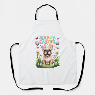 French Bulldog Easter Shirt Funny Frenchie Bunny T Apron