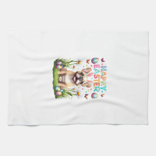 French Bulldog Easter Shirt Funny Frenchie Bunny T Kitchen Towel