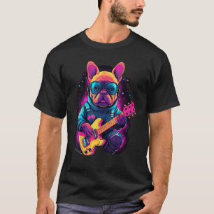 French Bulldog Electric Guitar Rock Music 5 T-Shirt
