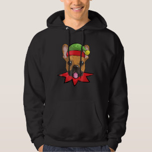 French Bulldog Elf Christmas Gif Hoodie