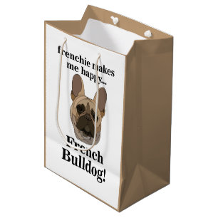 French Bulldog Face Dog Lover Medium Gift Bag