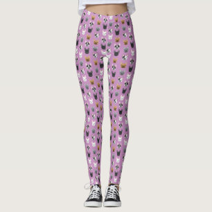 French Bulldog faces leggings