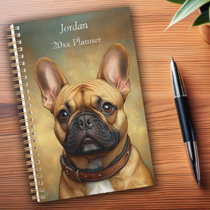 French Bulldog Fawn Frenchie Portrait Personalized Planner