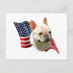 French Bulldog Flag Postcard