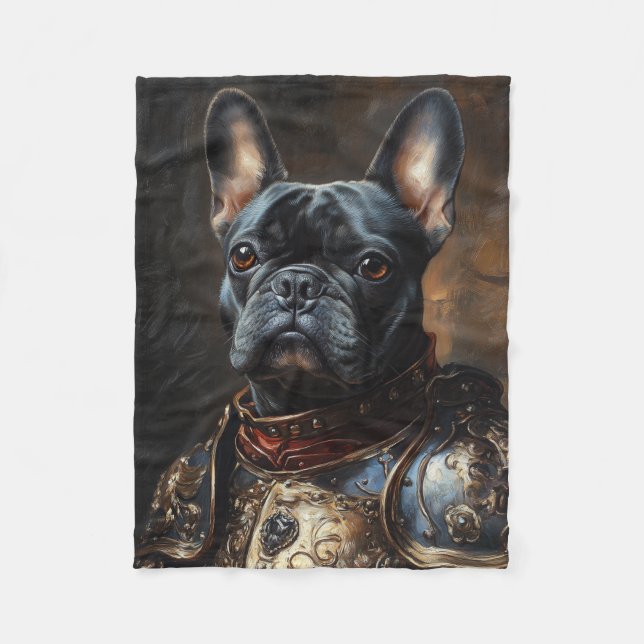 French Bulldog Fleece Blanket (Front)