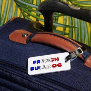 french bulldog flg in name luggage tag