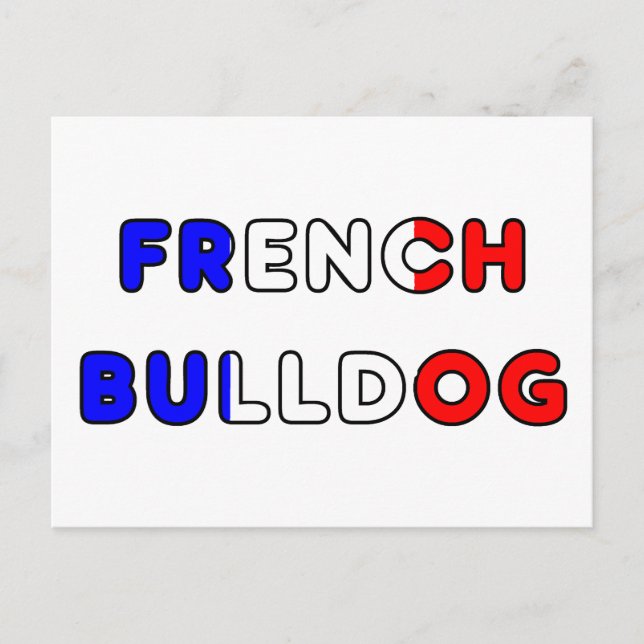 french bulldog flg in name postcard (Front)