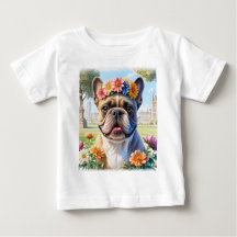 French Bulldog flower crown Mother's Day