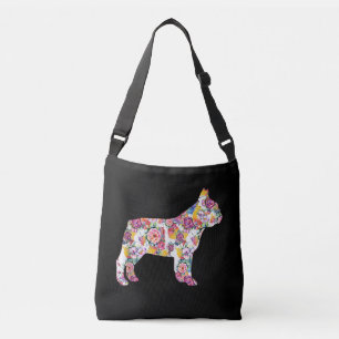 French Bulldog Flower Pattern Frenchie Bulldogs Crossbody Bag