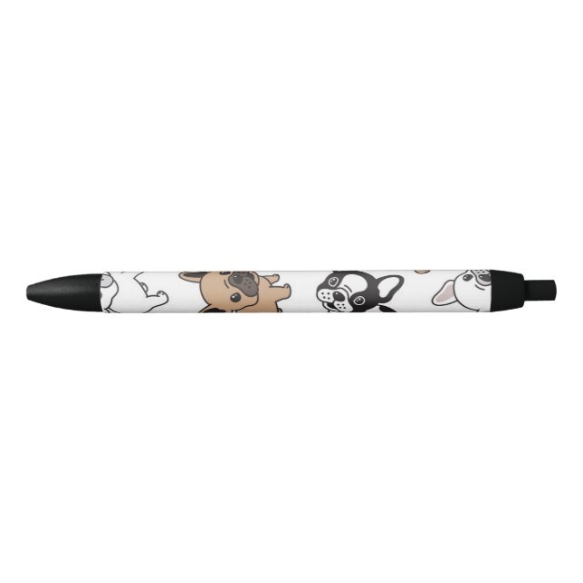 French Bulldog, Frenchie Accessories Black Ink Pen (Front)