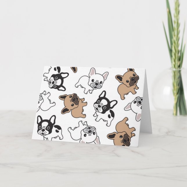 French Bulldog, Frenchie Accessories Card (Front)