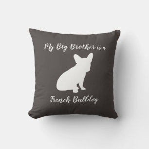 French Bulldog Frenchie Baby SHower Throw Pillow