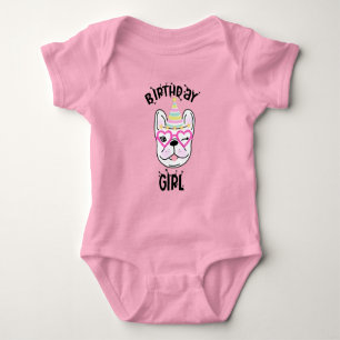 French Bulldog Frenchie Birthday Party Theme Baby Bodysuit