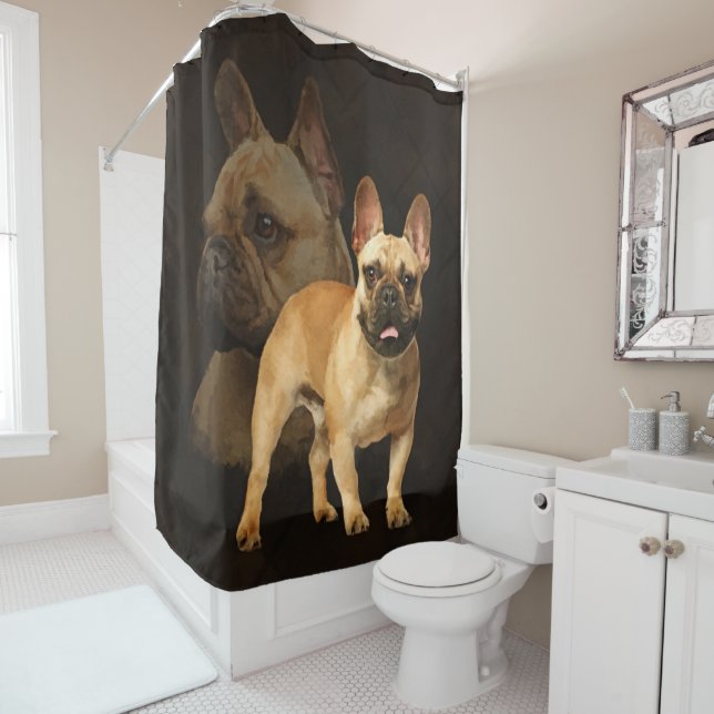 French Bulldog -Frenchie - Brown Plaid (In Situ)