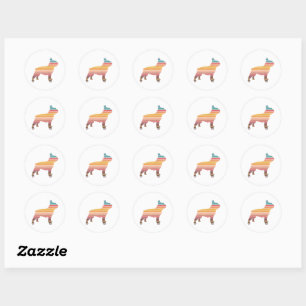 French Bulldog Frenchie Dog Breed Premium Classic Round Sticker