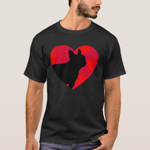 French Bulldog Frenchie Heart Valentine s Day T-Shirt