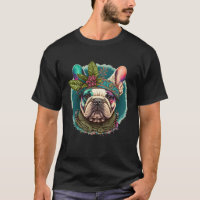 French Bulldog Frenchie Hippie Mandala sunflower