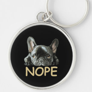 French Bulldog Frenchie Nope Gifts Keychain