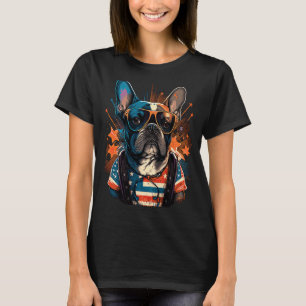 French Bulldog Frenchie Rock and Roll Music Rocker T-Shirt