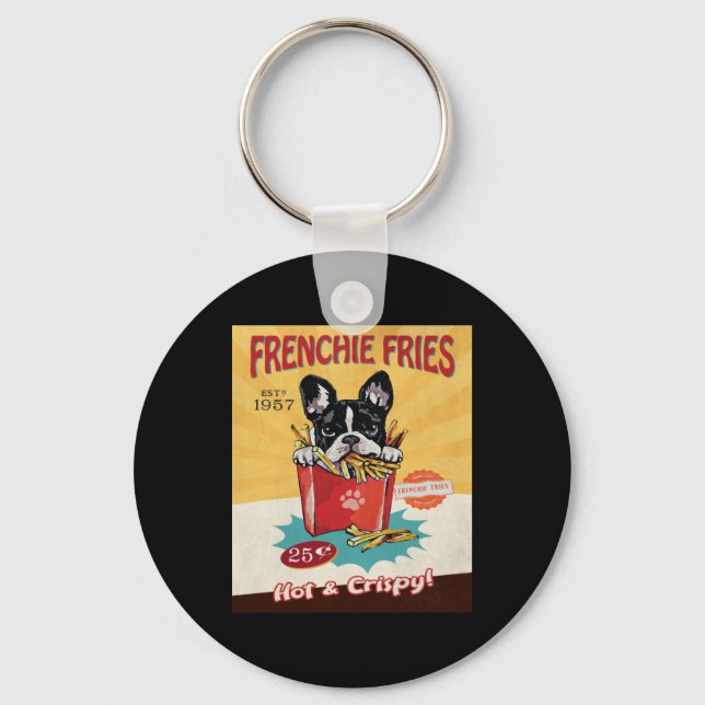 French Bulldog Fries Keychain (Front)