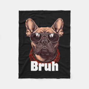 French Bulldog Fun Frenchie Dog Lover Fleece Blanket